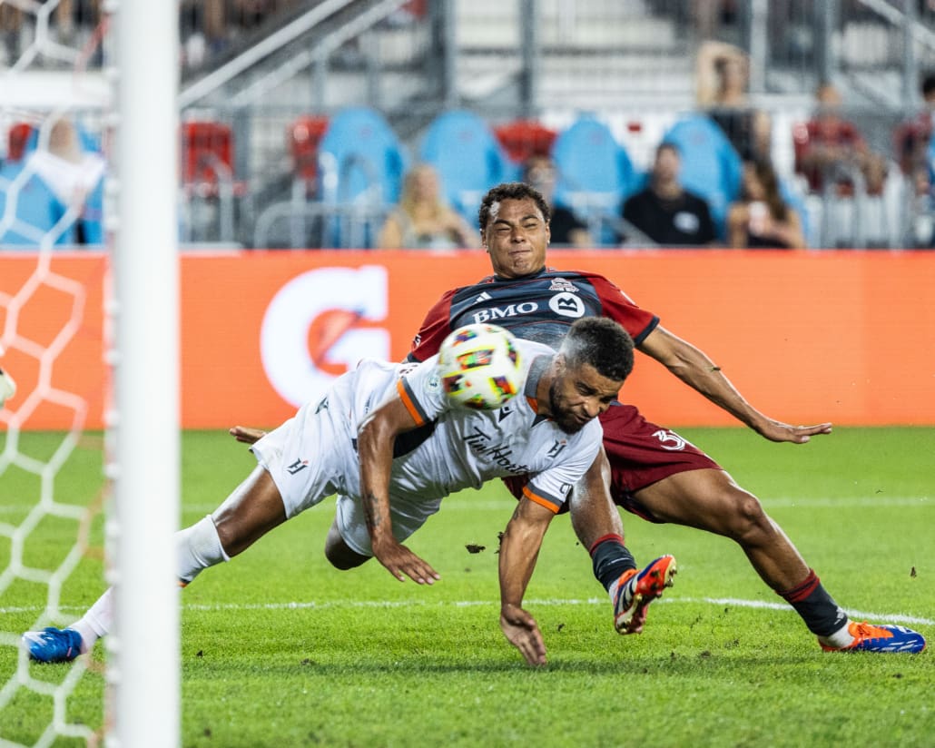 Canadian Championship semi-final action between Forge FC and Toronto FC on August 27, 2024 at BMO Field in Toronto.