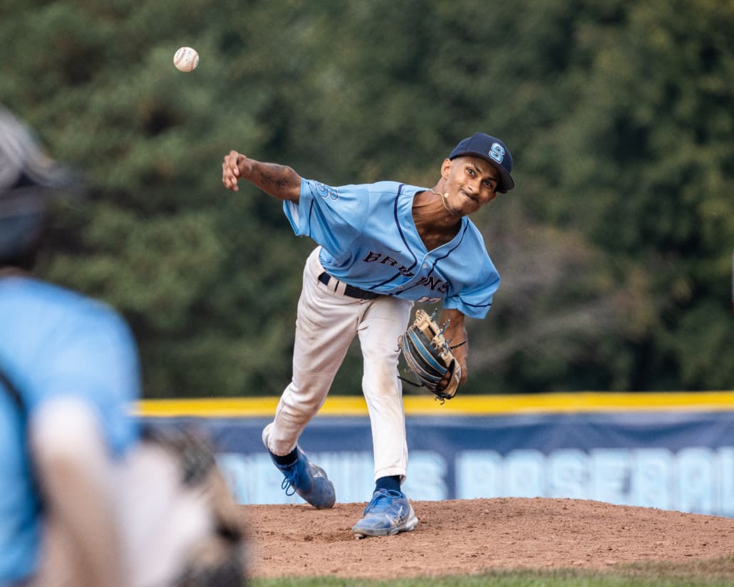 Ontario Colleges Athletic Association (OCAA) baseball action between Sault and Sheridan on September 21, 2024 at Quenippenon Meadows Community Park