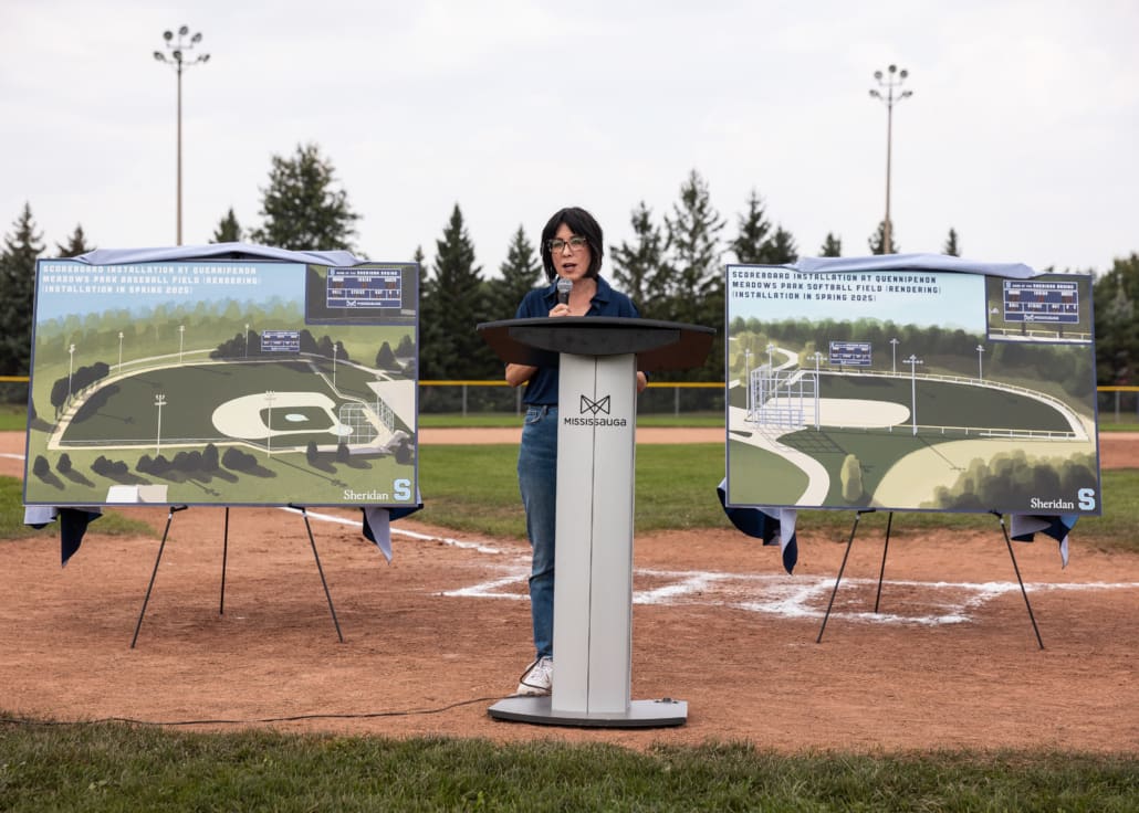 Ontario Colleges Athletic Association (OCAA) baseball action between Sault and Sheridan on September 21, 2024 at Quenippenon Meadows Community Park