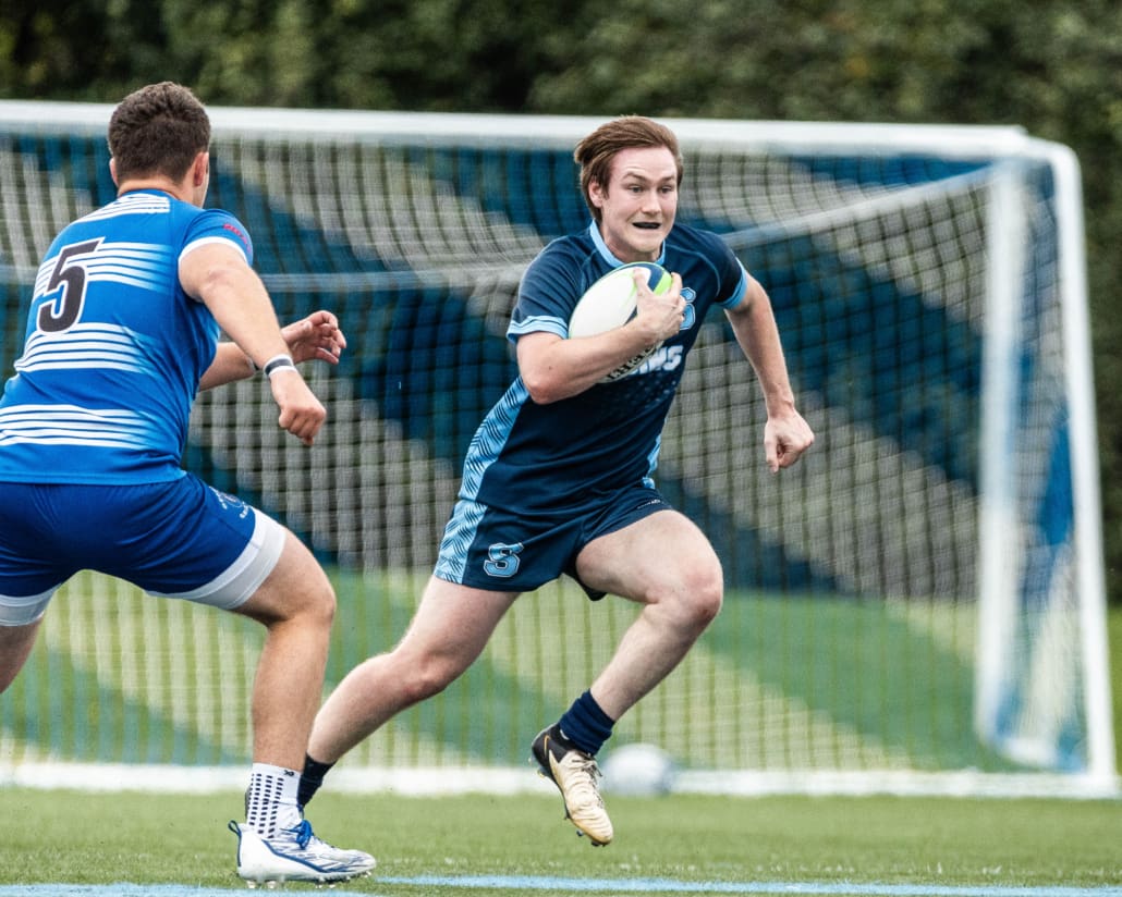 Ontario Colleges Athletic Association (OCAA) rugby action between Georgian and Sheridan on September 28, 2024 at Sheridan College