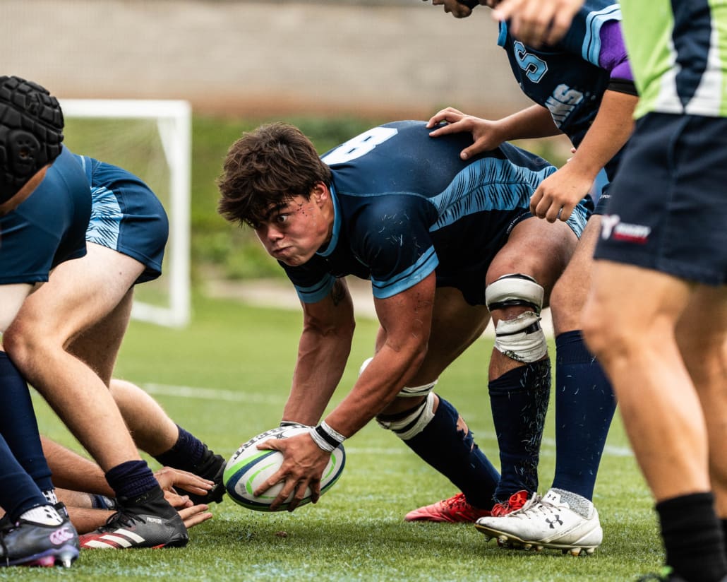 Ontario Colleges Athletic Association (OCAA) rugby action between Georgian and Sheridan on September 28, 2024 at Sheridan College