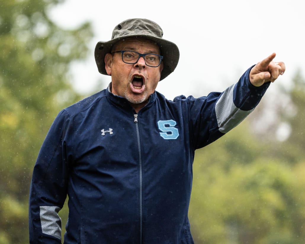 Ontario Colleges Athletic Association (OCAA) soccer action between St. Clair and Sheridan on September 28, 2024 at Sheridan College