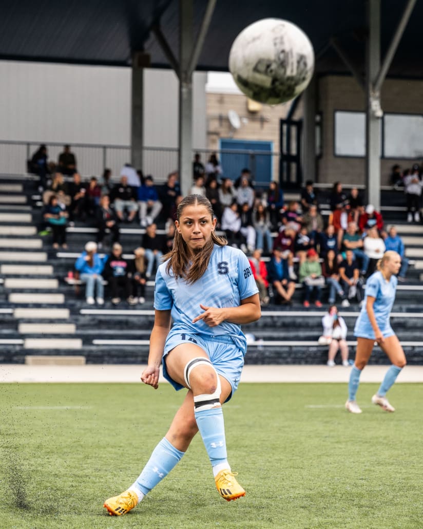 Ontario Colleges Athletic Association (OCAA) soccer action between St. Clair and Sheridan on September 28, 2024 at Sheridan College