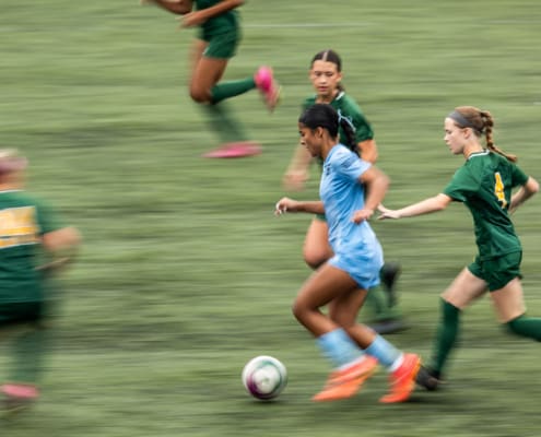 Ontario Colleges Athletic Association (OCAA) soccer action between St. Clair and Sheridan on September 28, 2024 at Sheridan College