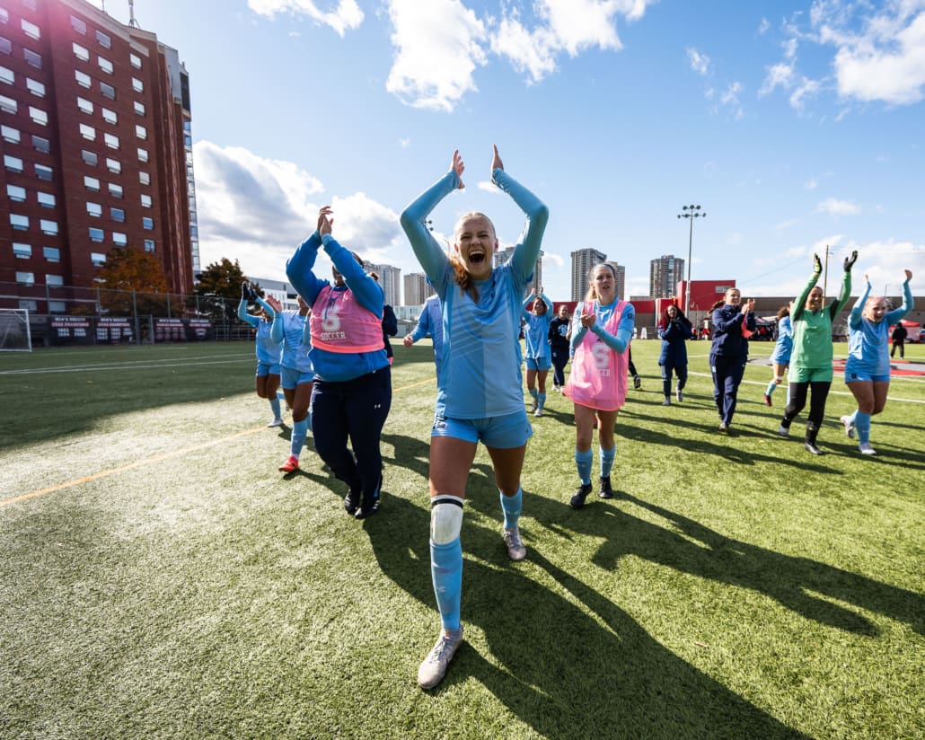 Ontario Colleges Athletic Association (OCAA) soccer action between Redeemer and Sheridan on October 26, 2024 at Seneca College in Toronto