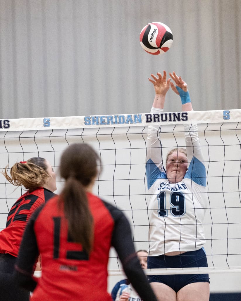 Ontario Colleges Athletic Association volleyball action between Fanshawe and Sheridan on January 11, 2025 at Sheridan College