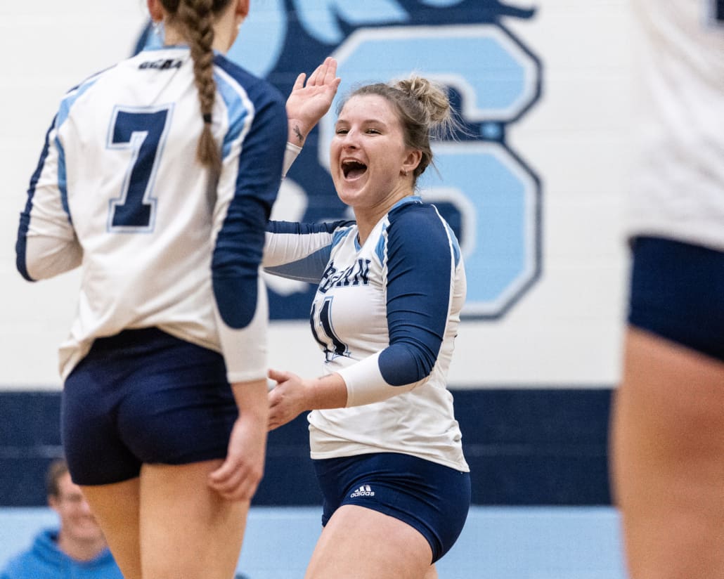 Ontario Colleges Athletic Association volleyball action between Fanshawe and Sheridan on January 11, 2025 at Sheridan College