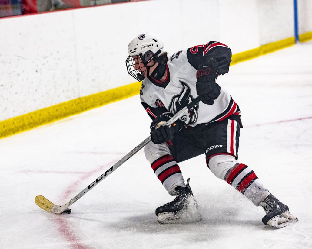 Ontario Junior Hockey League (OJHL) action between the Caledon Admirals and the Georgetown Raiders on January 18, 2025 in Georgetown