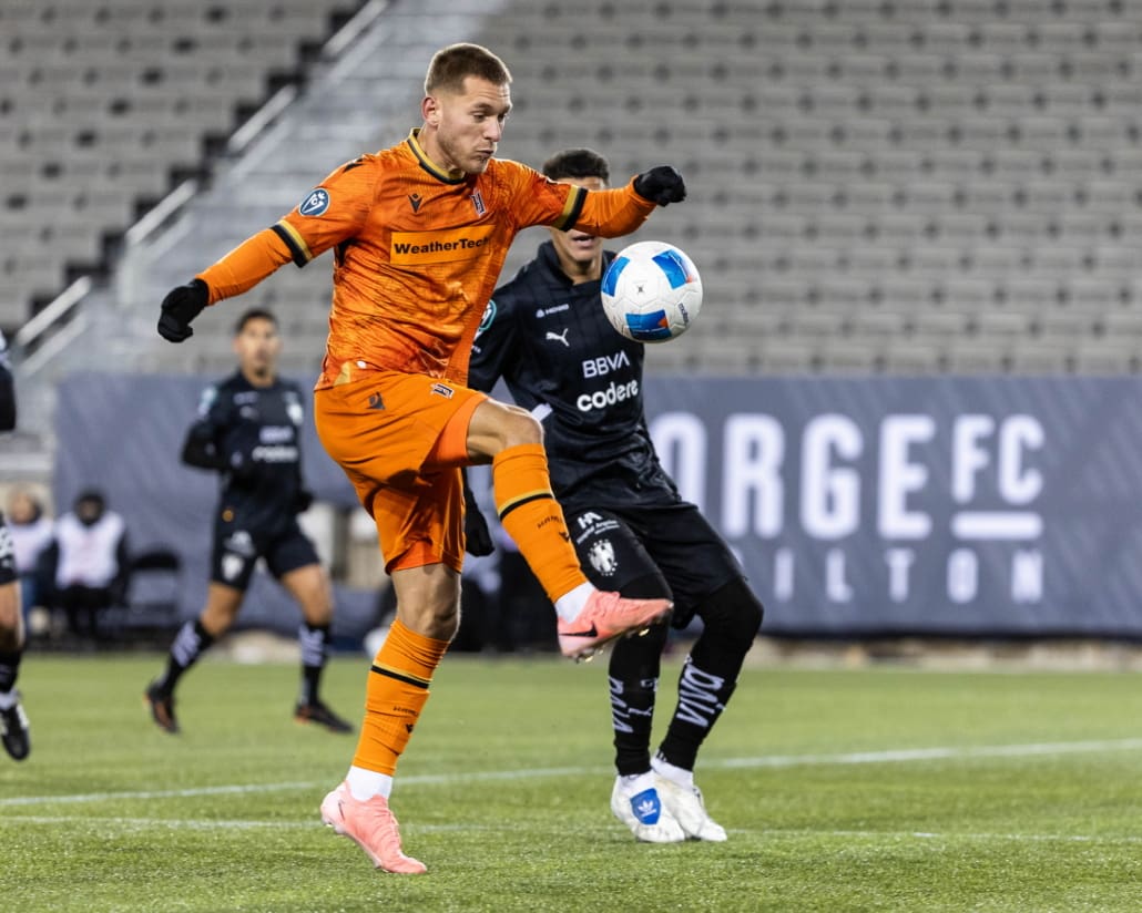 CONCACAF Champions Cup Soccer action between CF Monterrey and Forge FC on February 5, 2025 at Tim Hortons Field in Hamilton