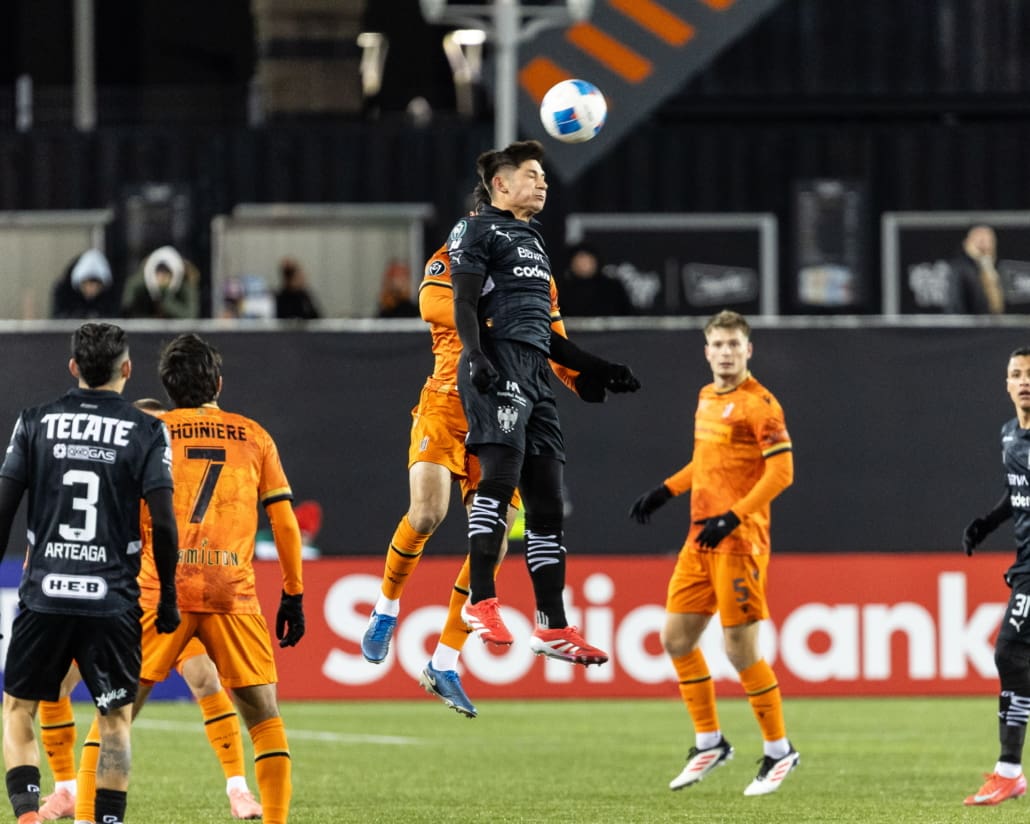 CONCACAF Champions Cup Soccer action between CF Monterrey and Forge FC on February 5, 2025 at Tim Hortons Field in Hamilton