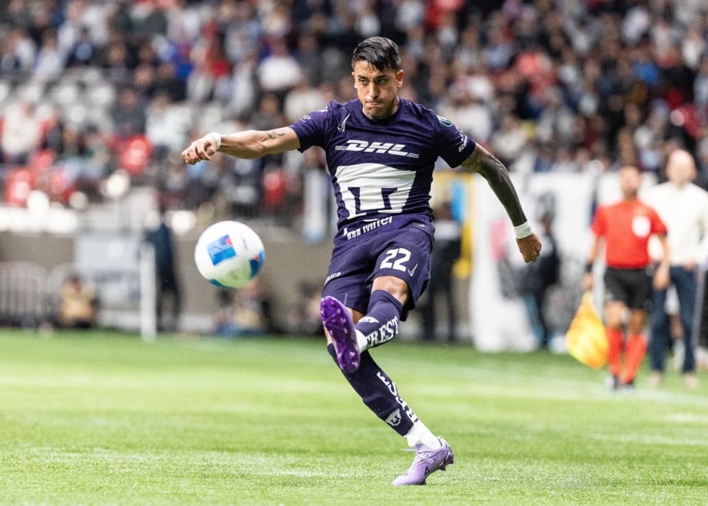 CONCACAF Champions Cup soccer action between Pumas UNAM and the Vancouver Whitecaps on April 2, 2025 at BC Place in Vancouver