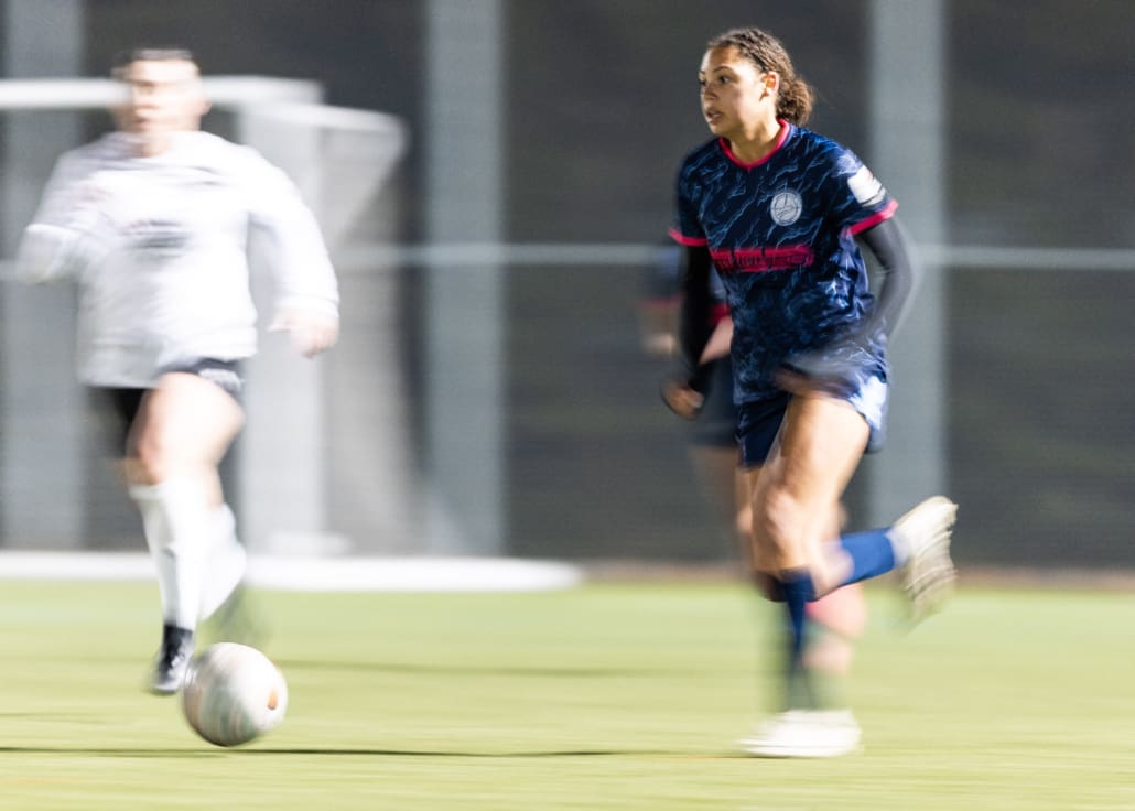 League1 Ontario soccer action between Cambridge United and Waterloo United on April 9, 2025 at RIM Park in Waterloo
