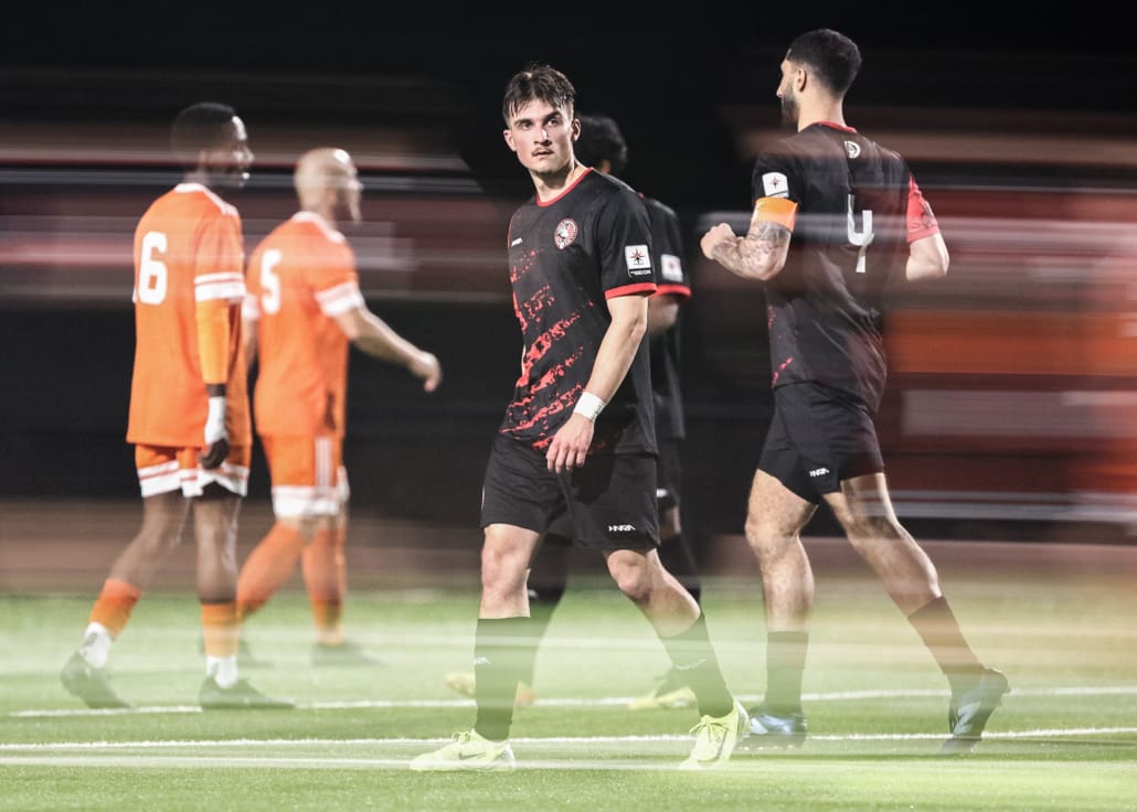 League1 Ontario soccer action between Hamilton United and North Mississauga SC on April 18, 2025 at Churchill Meadows