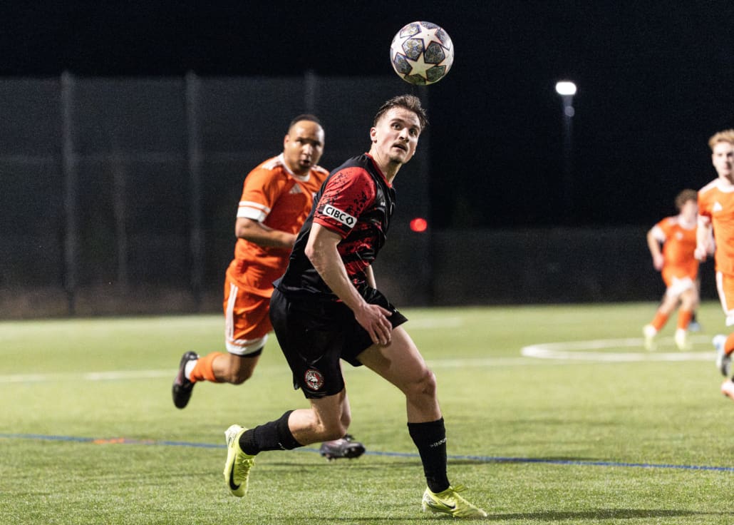 League1 Ontario soccer action between Hamilton United and North Mississauga SC on April 18, 2025 at Churchill Meadows