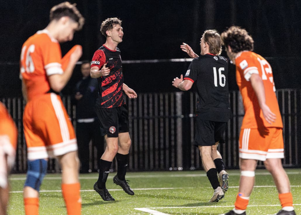 League1 Ontario soccer action between Hamilton United and North Mississauga SC on April 18, 2025 at Churchill Meadows