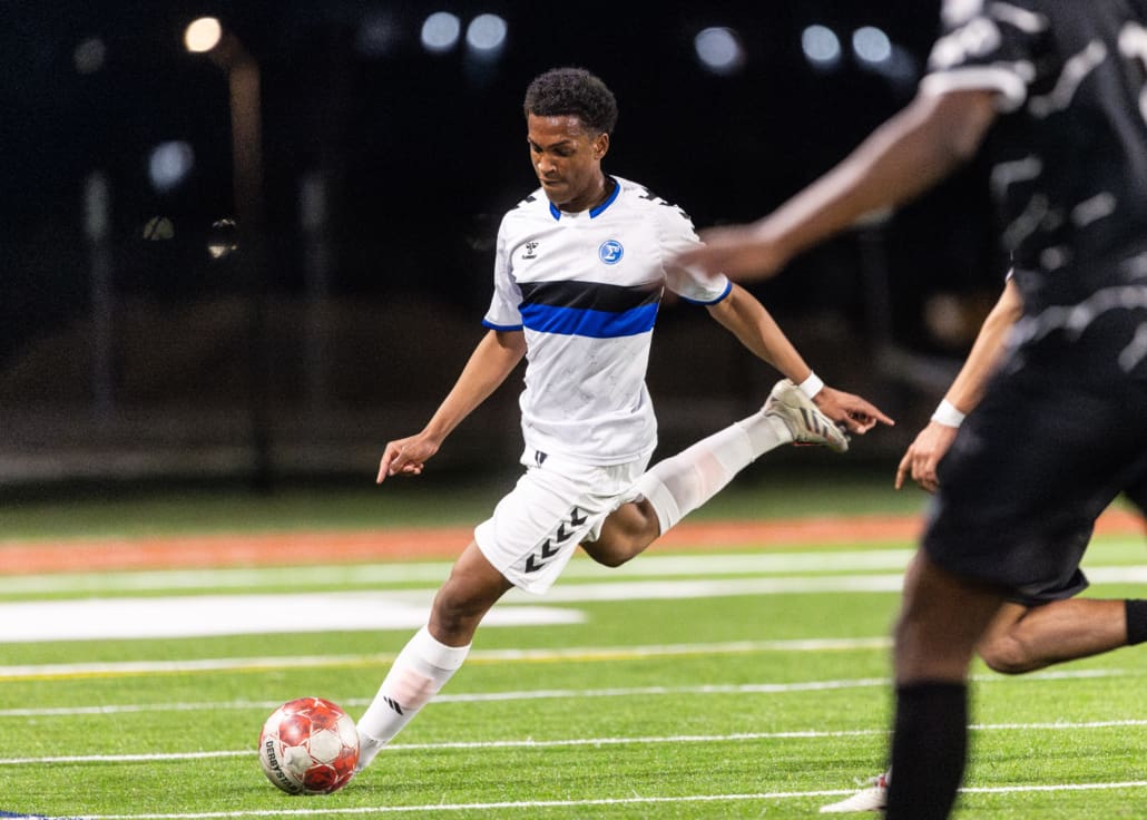 League1 Ontario soccer action between Sigma FC and Scrosoppi FC on April 22, 2025 at St. Kateri in Milton