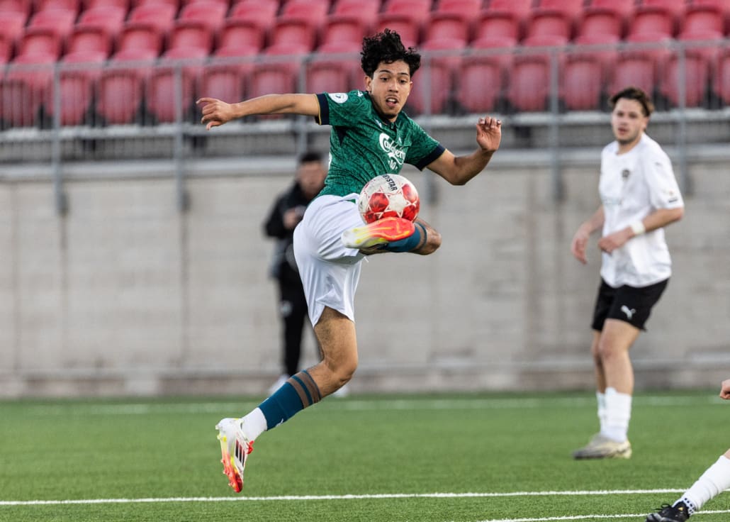 League1 Ontario soccer action between Waterloo United and York United Academy on April 27, 2025 at York Lions Stadium in Toronto League1 Ontario soccer action between Waterloo United and York United Academy on April 27, 2025 at York Lions Stadium in Toronto