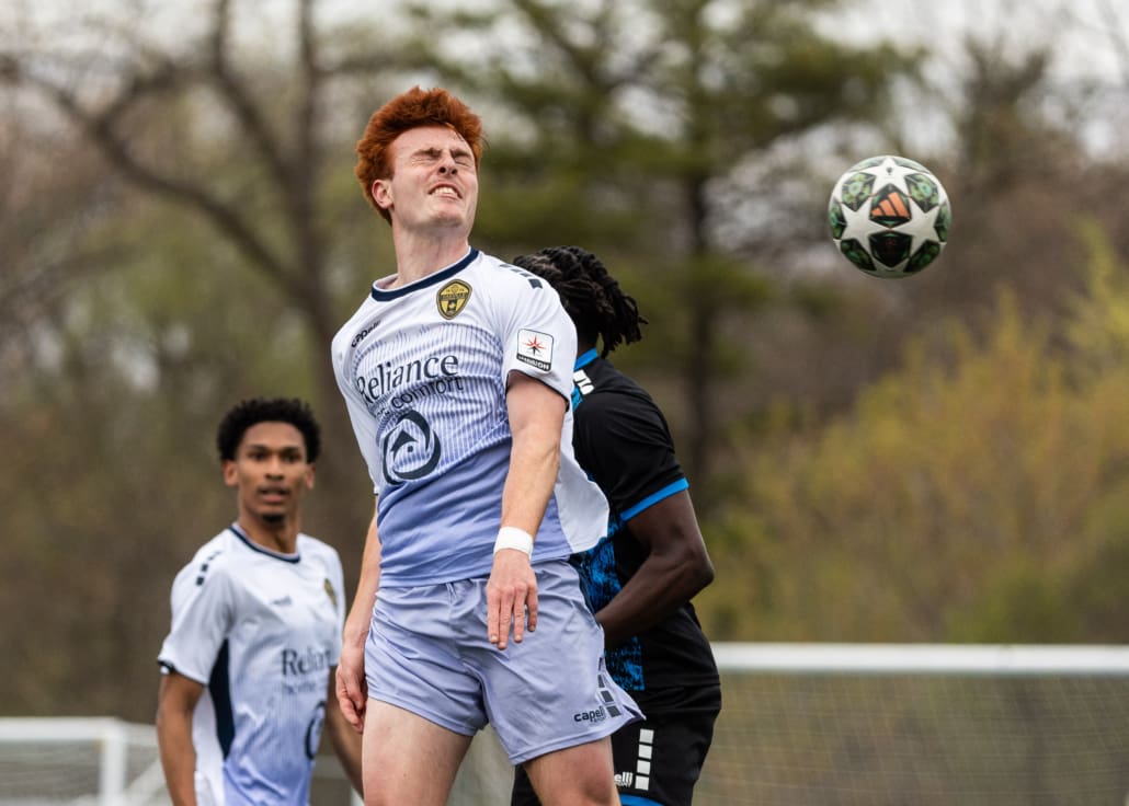 League1 Ontario soccer action between Oakville SC and Rush Academy on May 3, 2025 at Sheridan College in Oakville