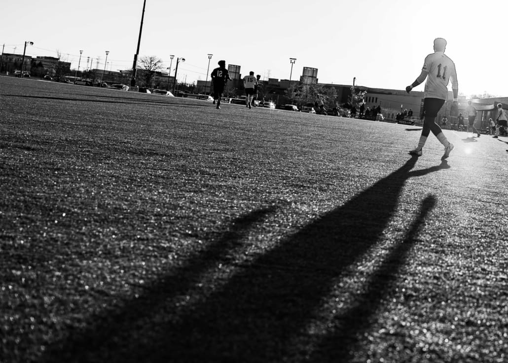 League1 Ontario soccer action between North Mississauga SC and Waterloo United on May 9, 2025 at RIM Park in Waterloo