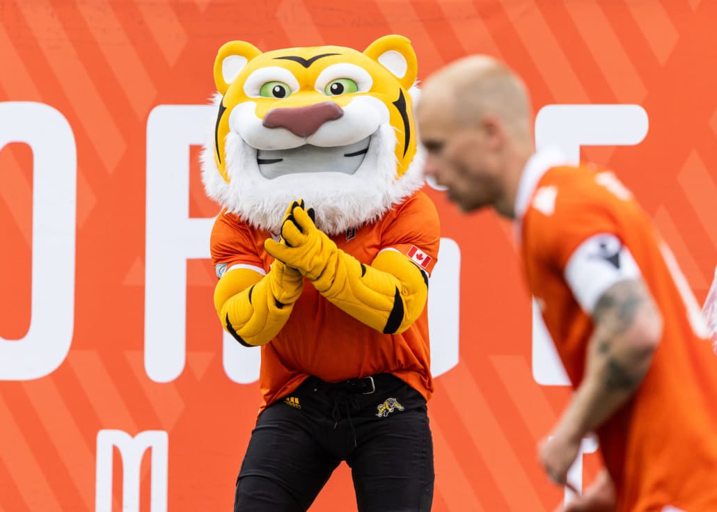 Canadian Premier League soccer action between Atlético Ottawa and Forge FC on May 13, 2025 at Hamilton Stadium in Hamilton