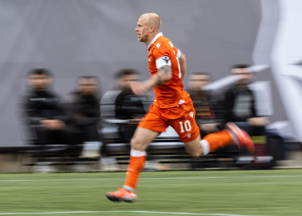 Canadian Premier League soccer action between Atlético Ottawa and Forge FC on May 13, 2025 at Hamilton Stadium in Hamilton