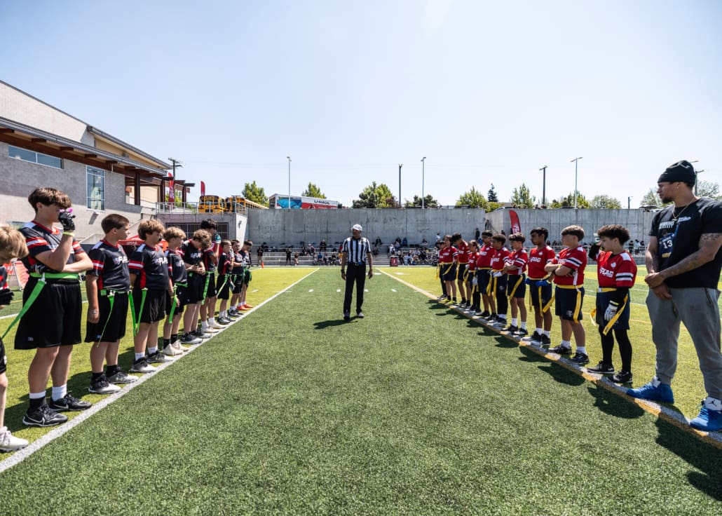 NFL Flag Regionals in flag football action on June 1, 2025 at Notre Dame Secondary School in Vancouver NFL Flag Regionals in flag football action on June 1, 2025 at Notre Dame Secondary School in Vancouver