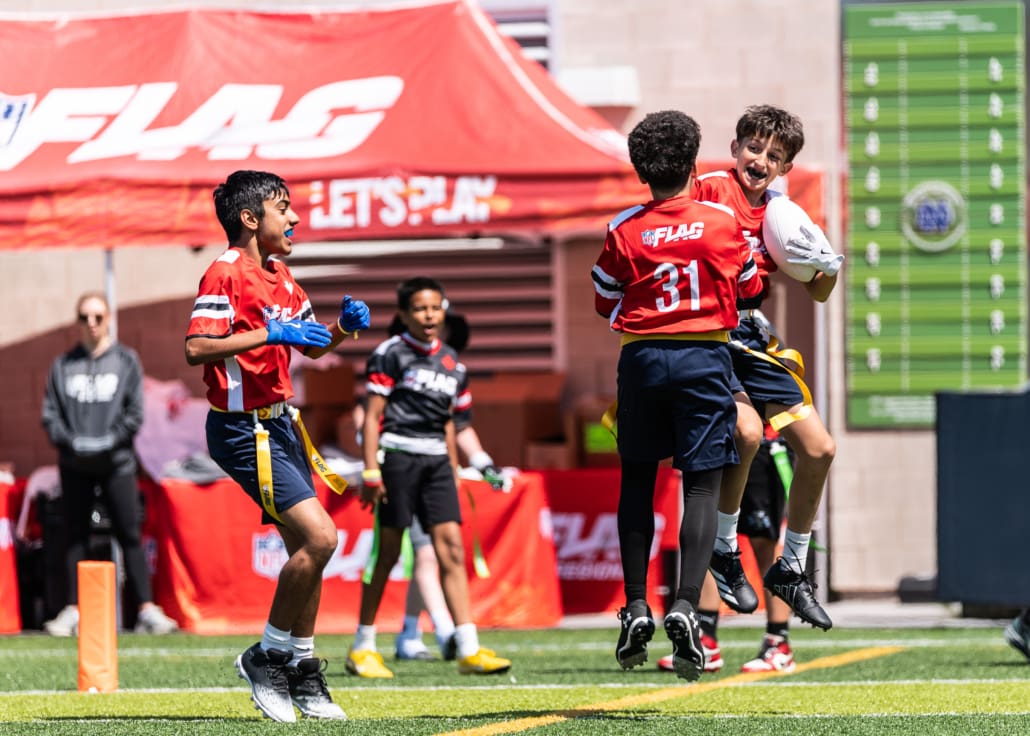 NFL Flag Regionals in flag football action on June 1, 2025 at Notre Dame Secondary School in Vancouver NFL Flag Regionals in flag football action on June 1, 2025 at Notre Dame Secondary School in Vancouver
