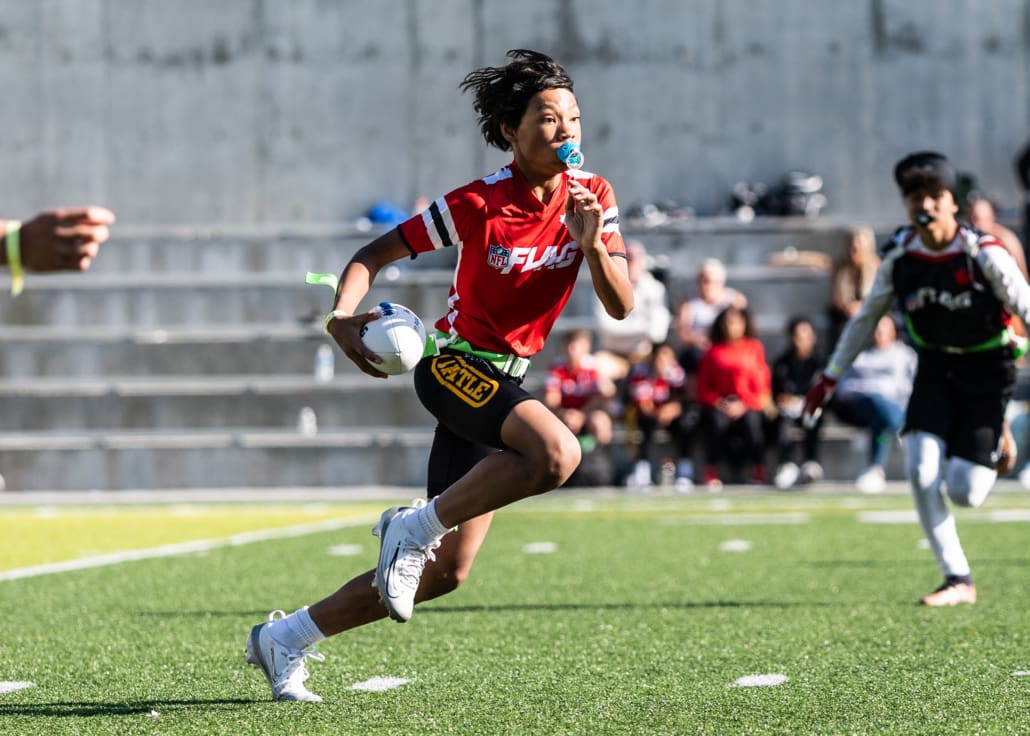 NFL Flag Regionals in flag football action on June 1, 2025 at Notre Dame Secondary School in Vancouver NFL Flag Regionals in flag football action on June 1, 2025 at Notre Dame Secondary School in Vancouver