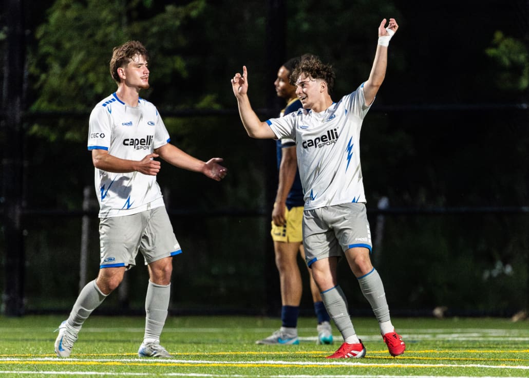 League1 Ontario soccer action between Rush Academy and Oakville SC on June 12, 2025 at Sixteen Mile