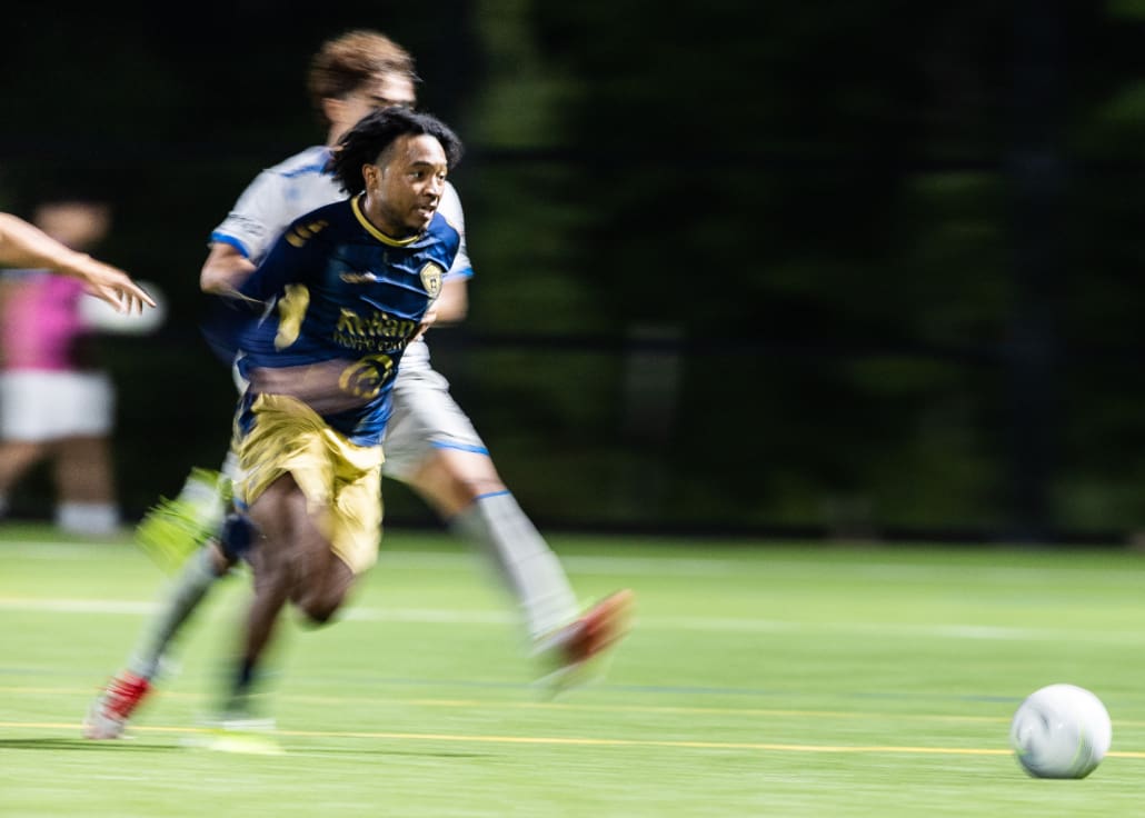 League1 Ontario soccer action between Rush Academy and Oakville SC on June 12, 2025 at Sixteen Mile