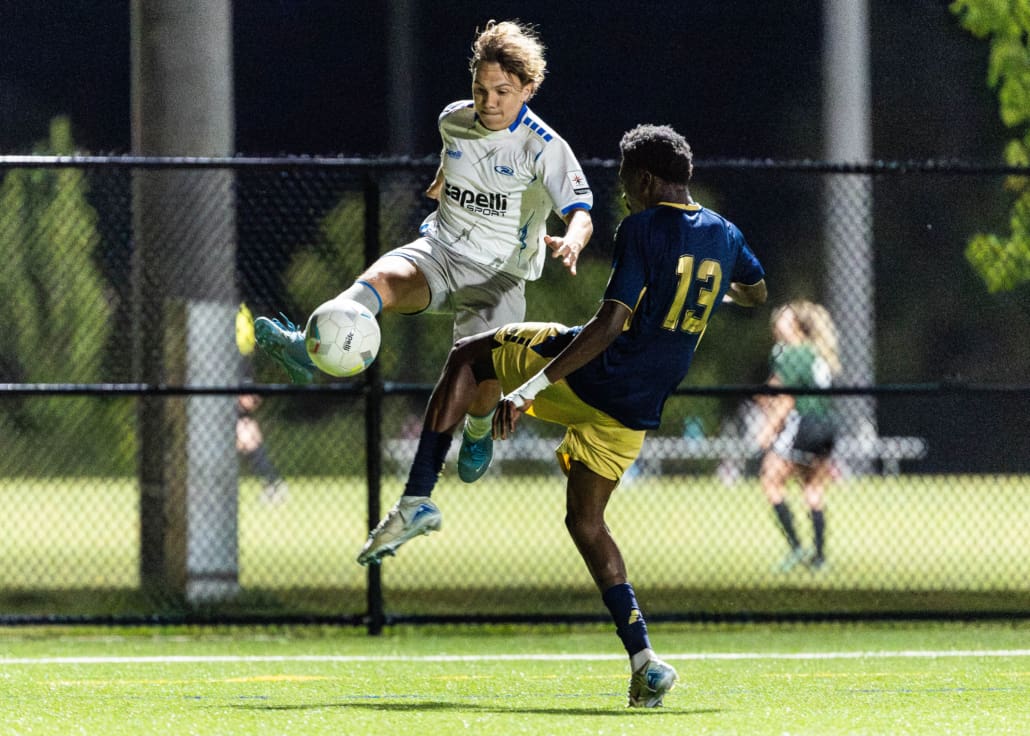 League1 Ontario soccer action between Rush Academy and Oakville SC on June 12, 2025 at Sixteen Mile