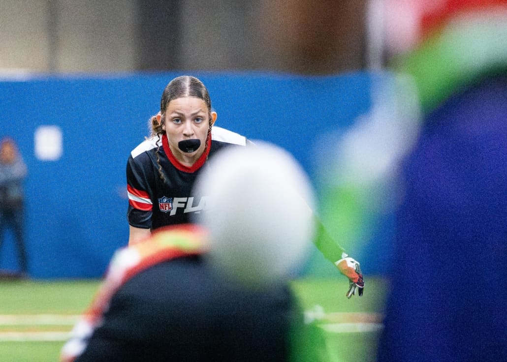 NFL Flag Regionals in flag football action on June 14, 2025 at the Nisku Turf Training Centre in Edmonton