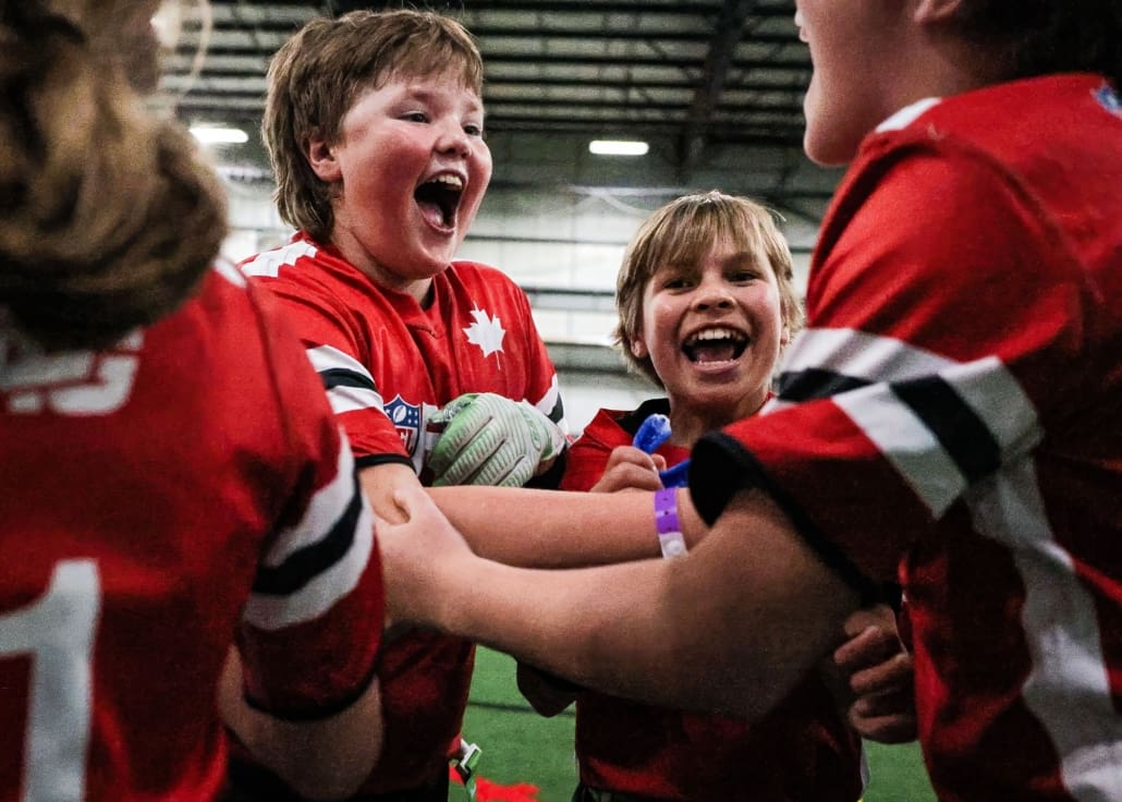 NFL Flag Regionals in flag football action on June 14, 2025 at the Nisku Turf Training Centre in Edmonton