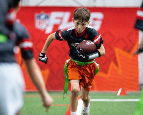 NFL Flag Regionals in flag football action on June 14, 2025 at the Nisku Turf Training Centre in Edmonton