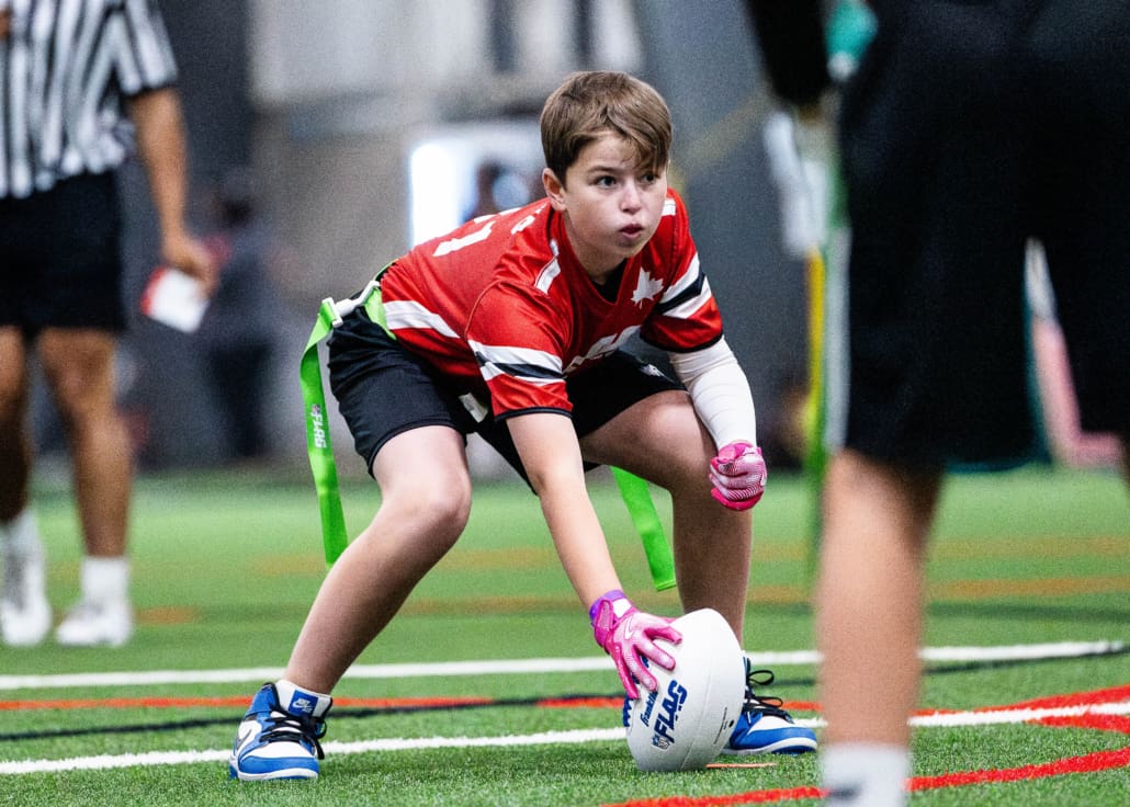 NFL Flag Regionals in flag football action on June 14, 2025 at the Nisku Turf Training Centre in Edmonton