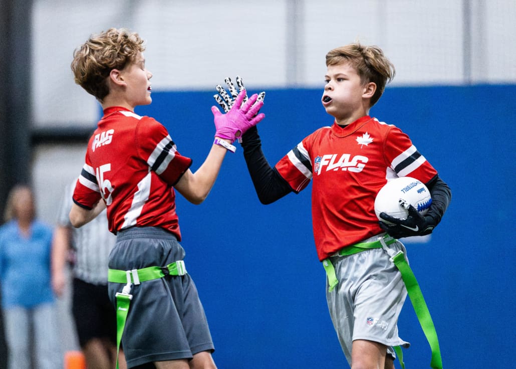NFL Flag Regionals in flag football action on June 14, 2025 at the Nisku Turf Training Centre in Edmonton