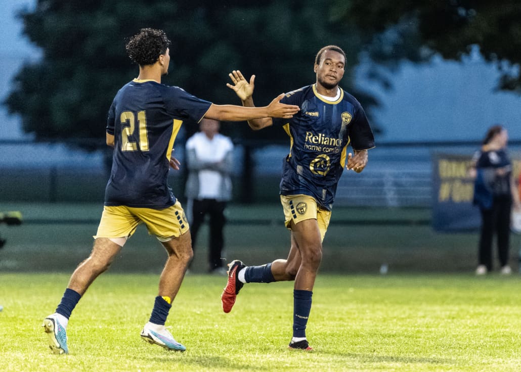 League1 Ontario soccer action between Vaughan Azzurri and Oakville SC on June 18, 2025 at Pine Glen Park in Oakville