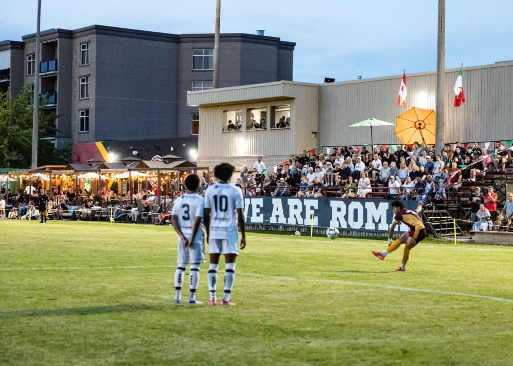 League1 Ontario soccer action between Simcoe Rovers and Roma Wolves on June 27, 2025 at Club Roma in St. Catharines League1 Ontario soccer action between Simcoe Rovers and Roma Wolves on June 27, 2025 at Club Roma in St. Catharines