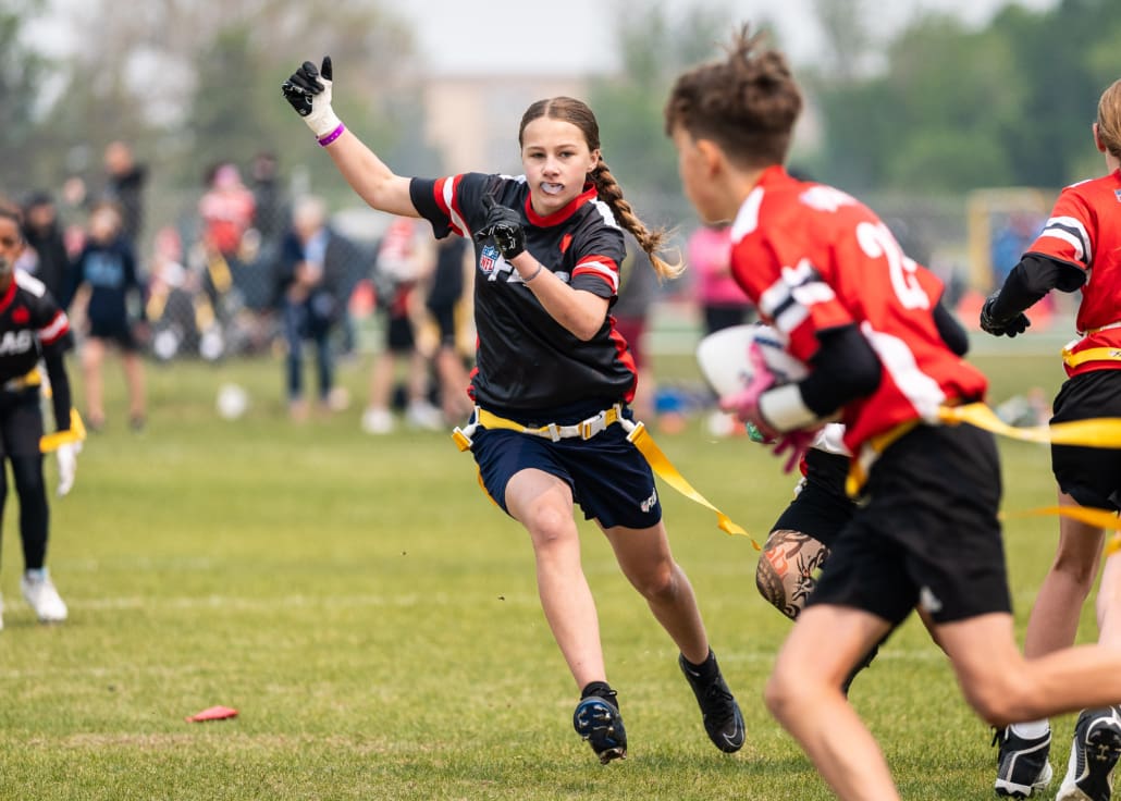NFL Flag Regionals in flag football action on June 7, 2025 at the University of Regina in Regina