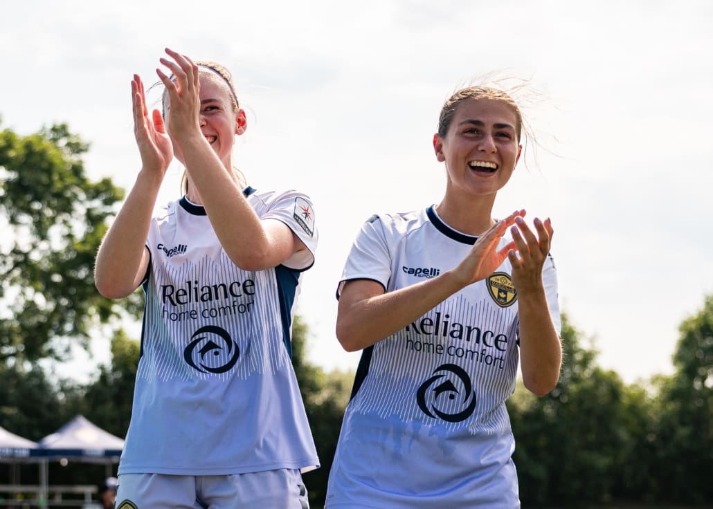 League1 Ontario soccer action between Burlington SC and Oakville SC on July 6, 2025 at Bronte Athletic Park in Oakville