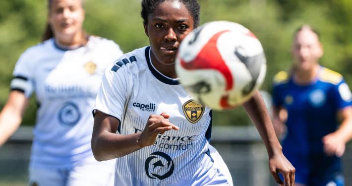 League1 Ontario soccer action between Burlington SC and Oakville SC on July 6, 2025 at Bronte Athletic Park in Oakville