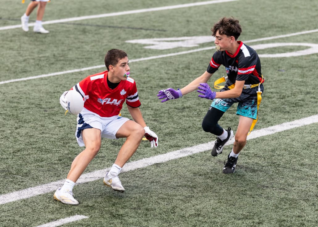 NFL Flag Regionals in flag football action on June 28, 2025 at McMaster University in Hamilton