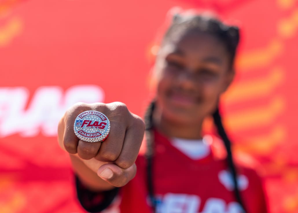 NFL Flag Regionals in flag football action on June 28, 2025 at McMaster University in Hamilton