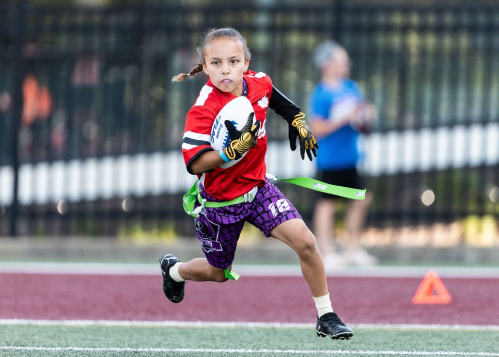 NFL Flag Regionals in flag football action on June 28, 2025 at McMaster University in Hamilton