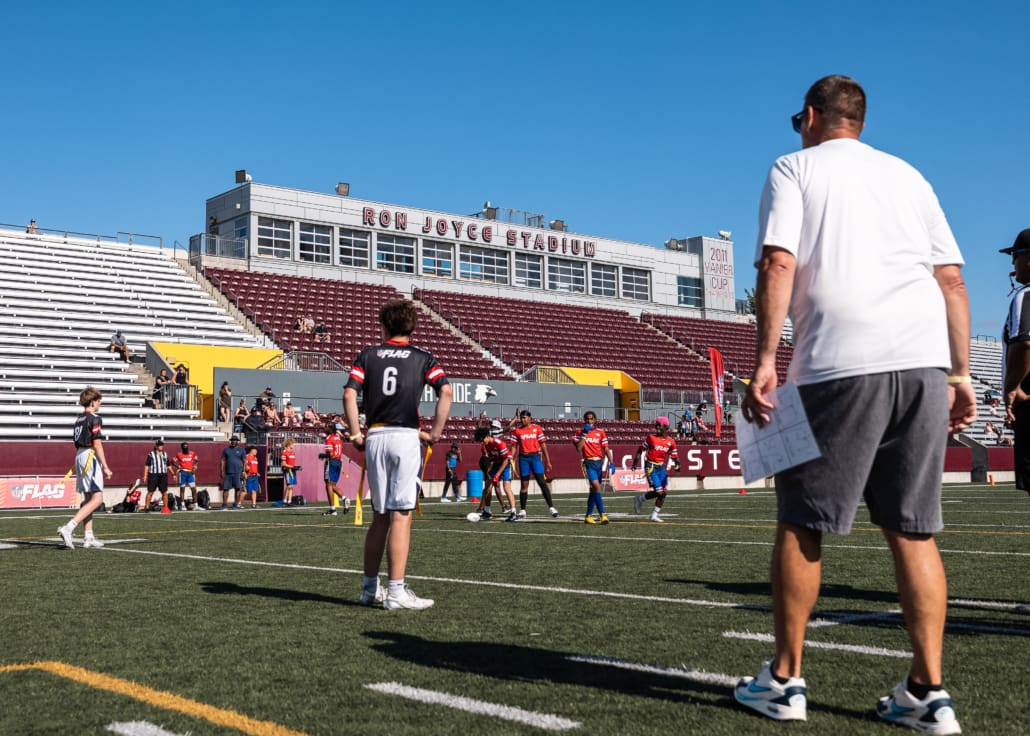 NFL Flag Regionals in flag football action on June 28, 2025 at McMaster University in Hamilton