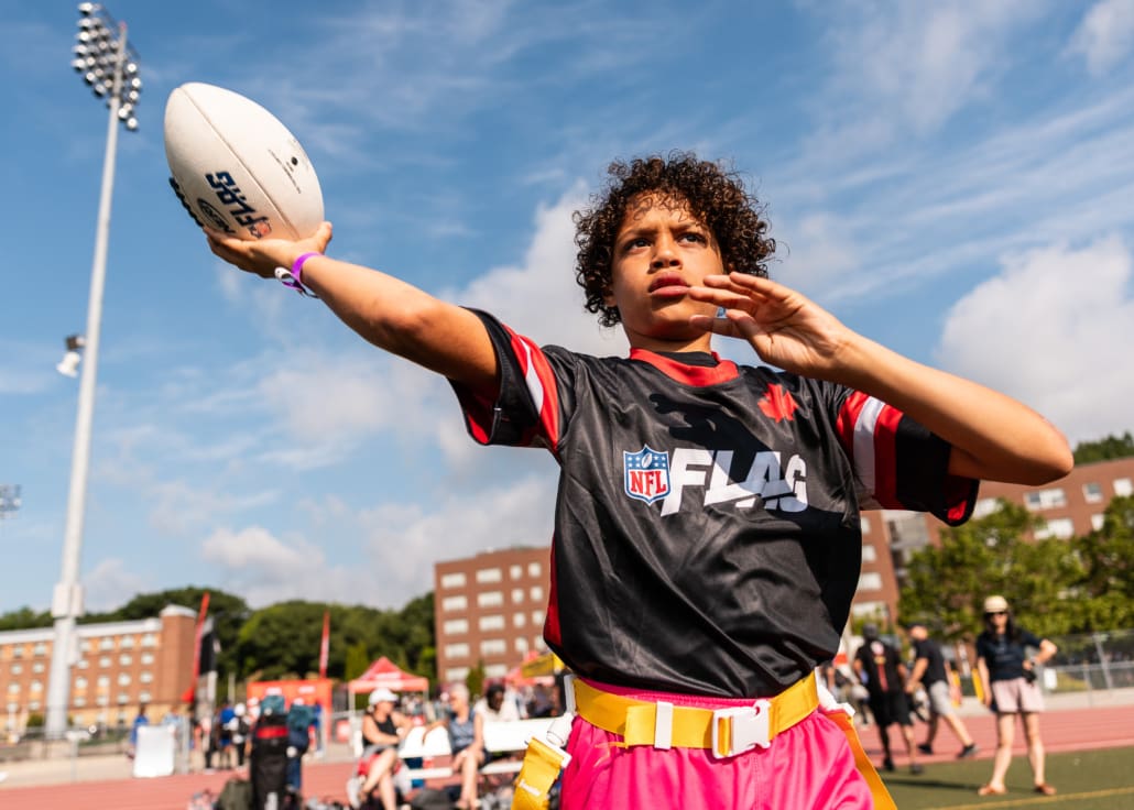NFL Flag Regionals in flag football action on June 28, 2025 at McMaster University in Hamilton