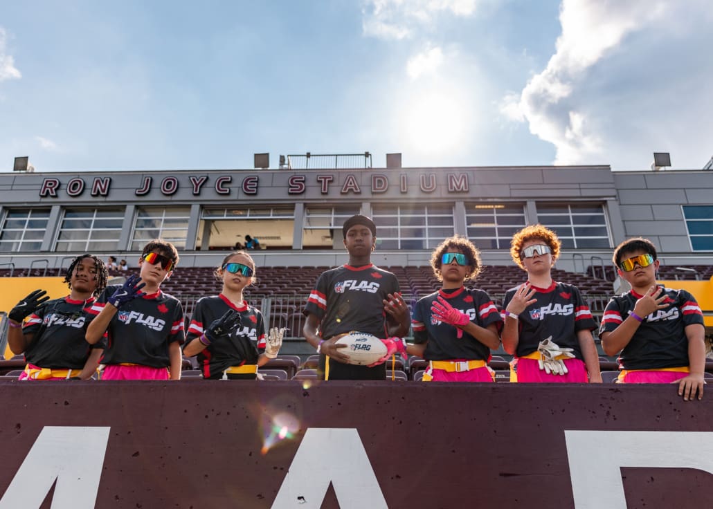 NFL Flag Regionals in flag football action on June 28, 2025 at McMaster University in Hamilton