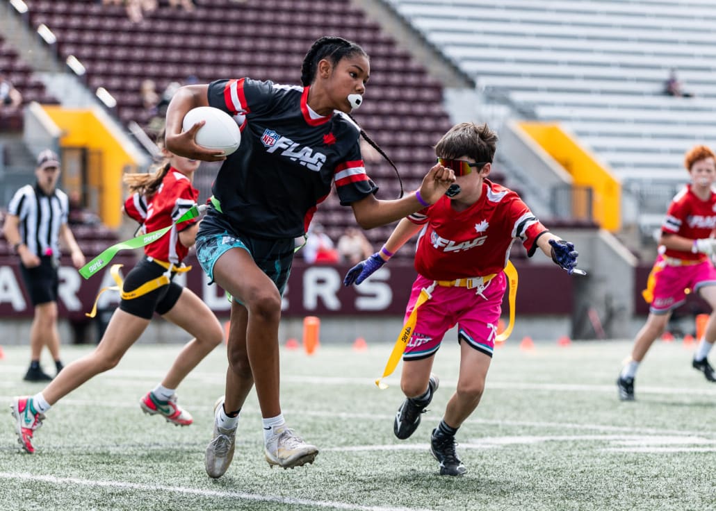 NFL Flag Regionals in flag football action on June 28, 2025 at McMaster University in Hamilton