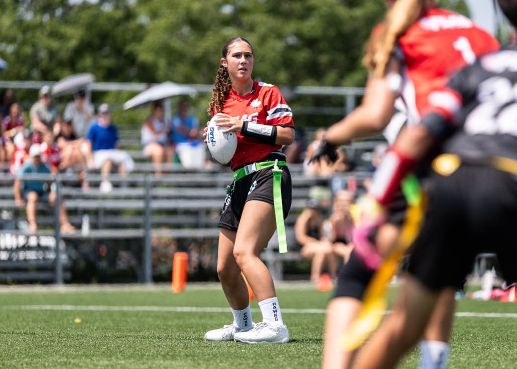 NFL Flag Regionals in flag football action on July 12, 2025 at Algonquin College in Ottawa NFL Flag Regionals in flag football action on July 12, 2025 at Algonquin College in Ottawa