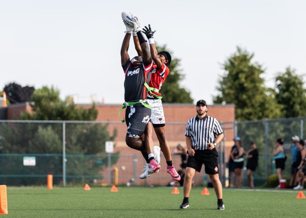 NFL Flag Regionals in flag football action on July 12, 2025 at Algonquin College in Ottawa NFL Flag Regionals in flag football action on July 12, 2025 at Algonquin College in Ottawa
